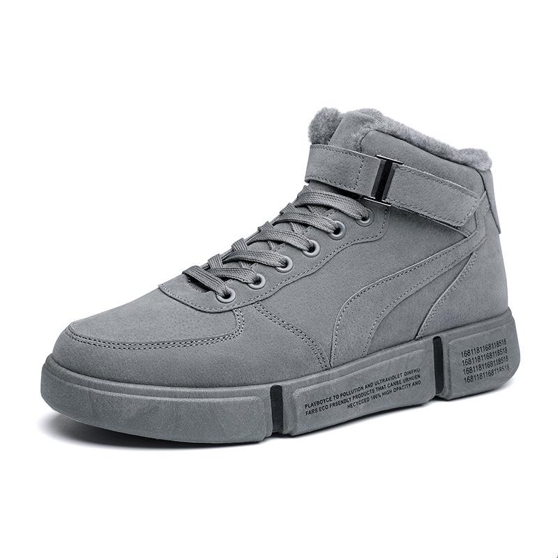 Winter Boots Men Ankle Boots Warm Fur Casual High Top Male Sneakers 2024 Fashion Plush Warm Platform Booties Zapatos De Hombre