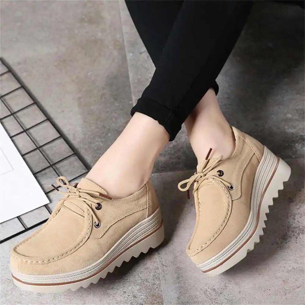 Fashion Laced Lace-up Women Shoes Flat Vulcanize Granny Flat Basketball Sneakers Woman Sports Top Sale Promo Upper Cheaper