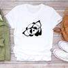 (Osiyo o'lchami) Tee Top Kiyim Panda Yoqimli Hayvon Sevgili Qisqa Yengli Ayollar Bosma Xonim Ayollar Moda Futbolka Kundalik Grafik Futbolka