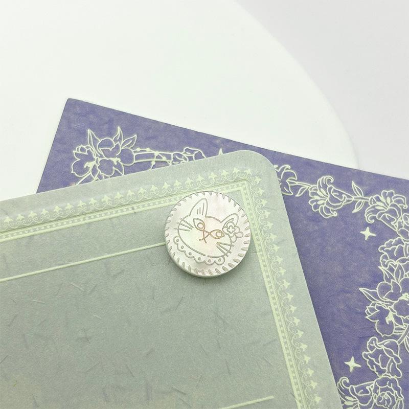 10 шт. Милые пуговицы с котятами 11,5/15 мм круглые белые перламутровые пуговицы на ножке пуговицы для женской одежды