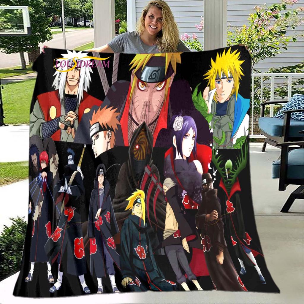 Super Clear 3D Naruto Bed Blanket Office Home Hiking Picnic Thick Quilt Fashionable Bedspread Flannel Blanket