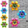 Home Decoration Sculpture Indoor Outdoor Metal Flower Ornament Garden Craft Wall Hanging Iron Art