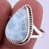 Кольцо из серебра 925 пробы с драгоценным камнем Natural Republic Larimar, размер 9 дюймов, k6f84