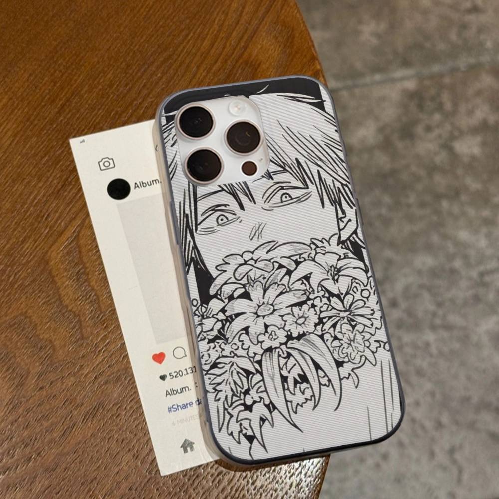 Чехол для телефона Denji Chainsaw Man из аниме для iPhone 16 15 17 Pro 11 12 13 14 Pro Max Plus Мягкая силиконовая крышка-оболочка с эффектом волн