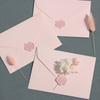 10pcs Cherry Blossom Pink Fresh Envelope Set Simple Romantic Love Letter Fire Paint Stickers Invitation Cards 5 Envelopes 5 Seal Stickers