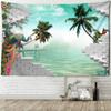 Павлин океанский пейзаж гобелен настенный богемный эстетичный номер хиппи гостиная домашний декор фон