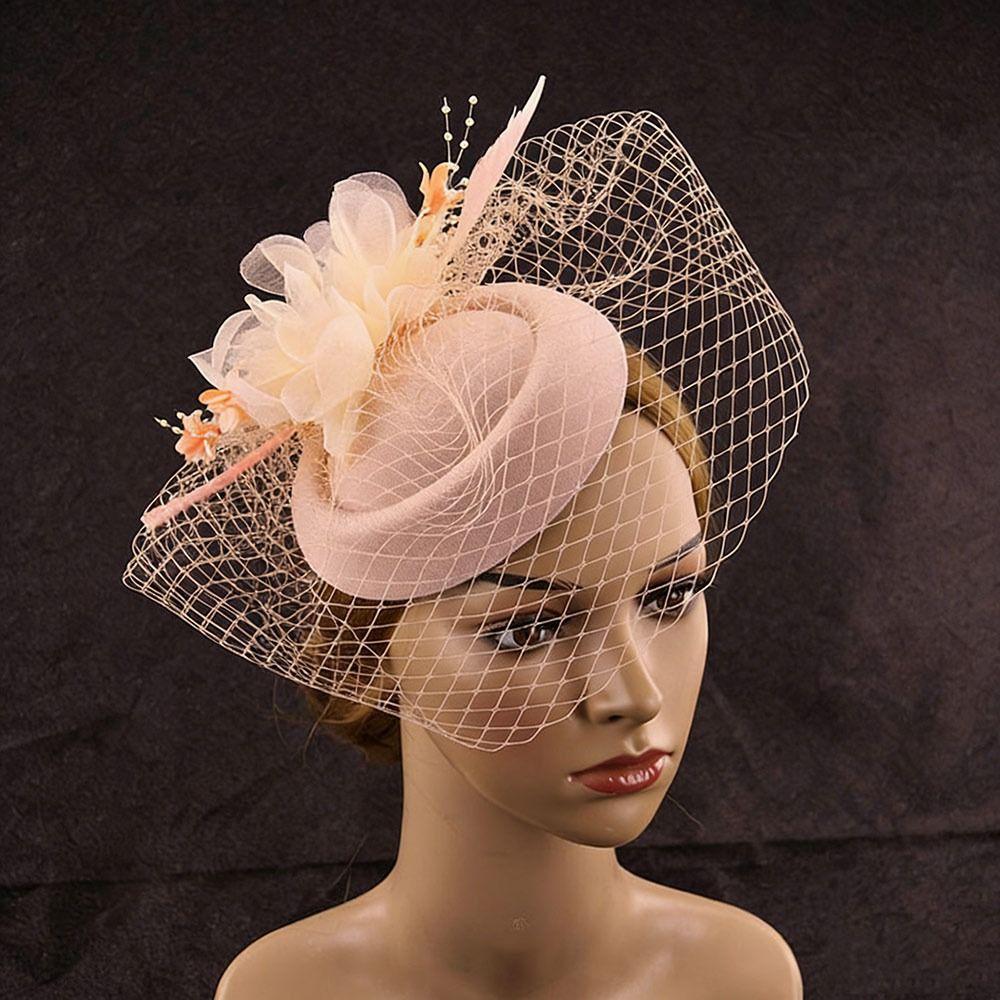 Veil Vintage Hat Headband Flower Fascinator New Fascinator Caps  1950s