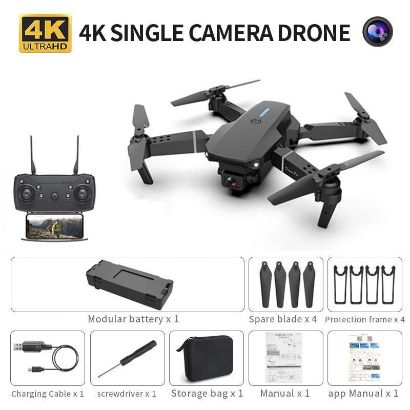 E88 PRO RC UAV 4K HD Двойная камера WIFI FPV Фиксированная высота складной квадрокоптер-машина-игрушка