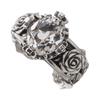 Artemis Kings Rose Ring with White Free Silver and 925 Silver Ring Topaz, Size, AKR0063, Accessory, Men's Women's Jewelry,