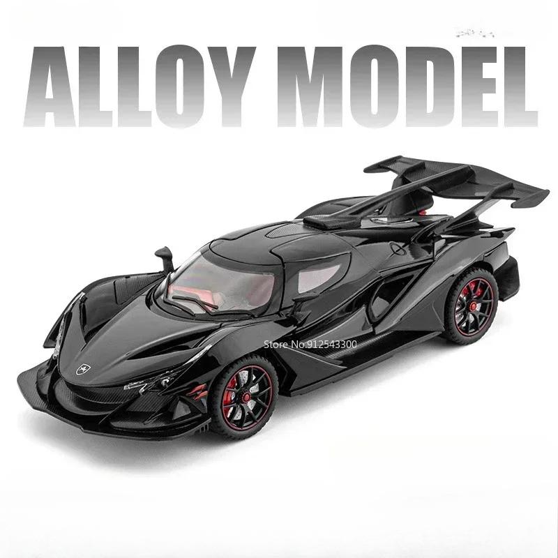 1:24 Apollo EVO IE Super Car Model Kids Toy Alloy Diecast Pull Back Cars Models Collectibles Gift Sound Light Children Vehicles