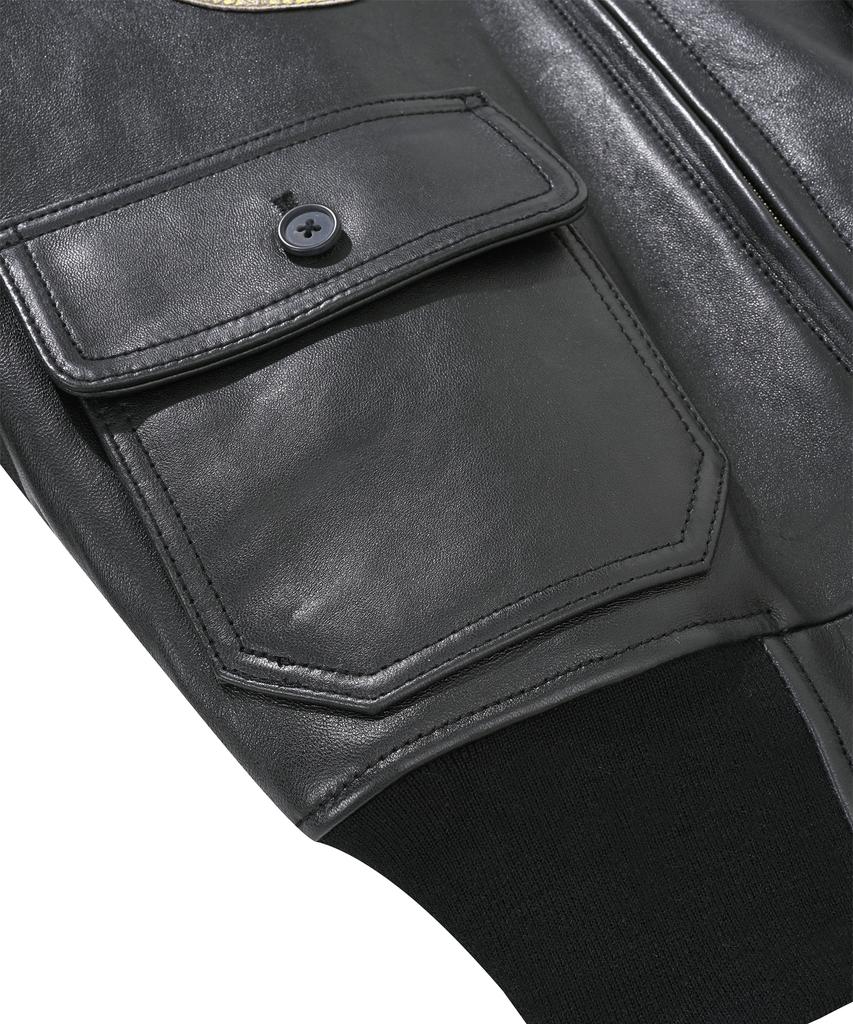 Avirex G-1 Antique Ship Leather Top Gun Blood Chit / 7834950014 Black