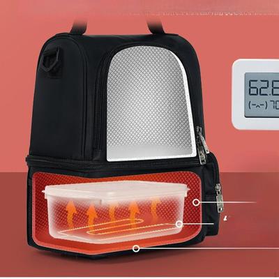 Многоразовый ланч-бокс для еды Bento Pouch Контейнер для ужина Передний карман Герметичная изолированная термосумка