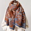 New Autumn and Winter Scarf Women's Versatile Imitation Cashmere Double-sided Printing Thickened Outer Warm Shawl