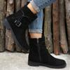 Retro Suede Flat Heel Ankle Boots, Studded, Unisex, Sizes 35-43