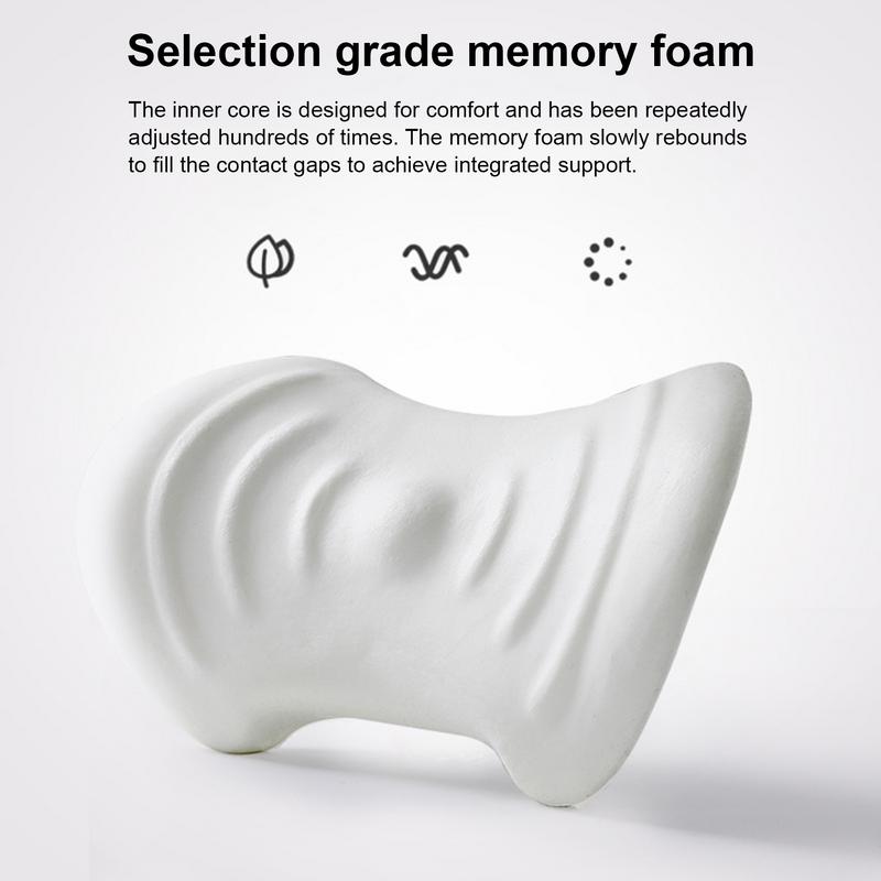 Back Car Interior Cushion Lumbar Pillow Auto Lumbar Support Pillow Memory Foam Supportive Pillow Vehicle Supplies