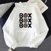 Box Box Box Hodies Tyre Compound Printed Hoodies Women's Long Sleeve Top Hooded Sweatshirt Harajuku Unisex