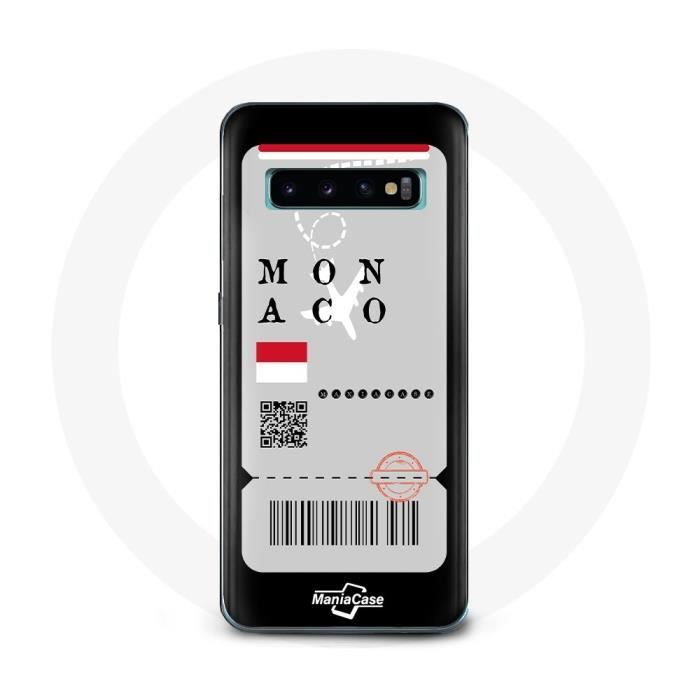Coque pour Samsung Galaxy S10 Plus Billet d'avion Monaco