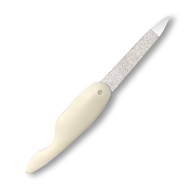 Двусторонняя складная пилка из нержавеющей стали для полировки и придания формы ногтям