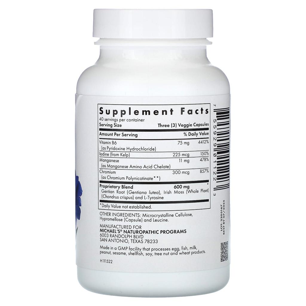 Michael's Naturopathic Thyroid Factors, 120 Veggie Capsules