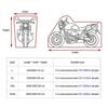 Прочный чехол для мотоцикла со светоотражающими полосами, водонепроницаемый, устойчивый к ультрафиолетовому излучению, надежно фиксируется на открытом воздухе