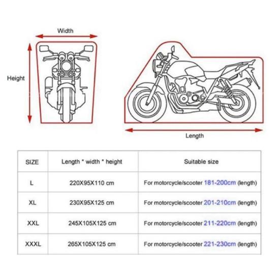 Прочный чехол для мотоцикла со светоотражающими полосами, водонепроницаемый, устойчивый к ультрафиолетовому излучению, надежно фиксируется на открытом воздухе