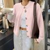 Женские кардиганы Легкие с круглым вырезом и длинным рукавом Одежда Осенняя модная одежда