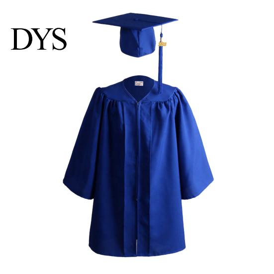 Polyester Fiber Graduation Gown Kids Kindergarten And Cap Set 2026 with Comfortable Outfit Hidden Zipper Gold Tassel Elementary School for Young