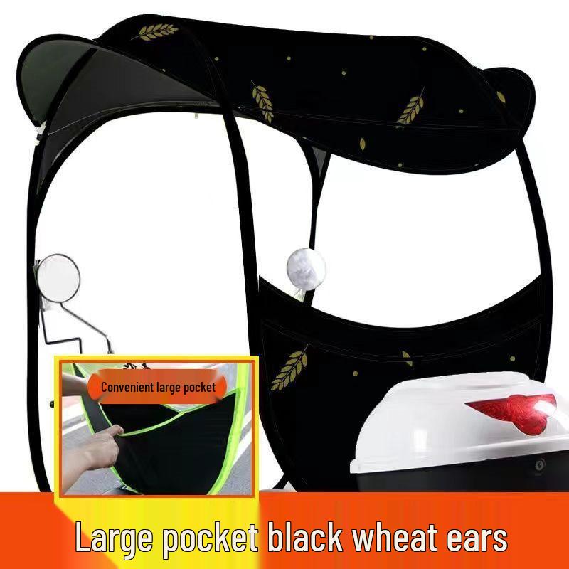 Солнцезащитный Дождевик Тент для Автомобиля с Утолщенным Лобовым Стеклом для Электровелосипедов и Трехколесных Велосипедов