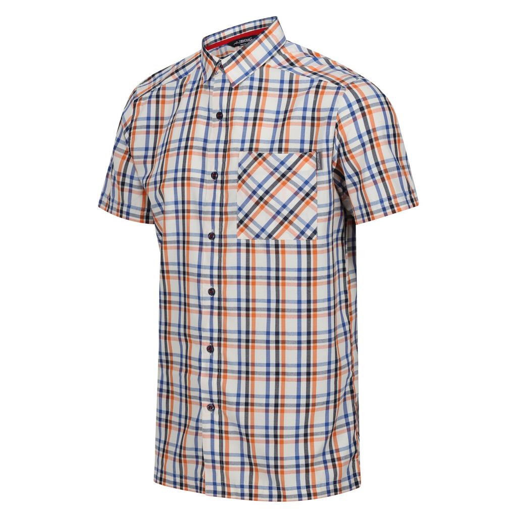 Regatta Mens Mindano VIII Checked Short-Sleeved Shirt