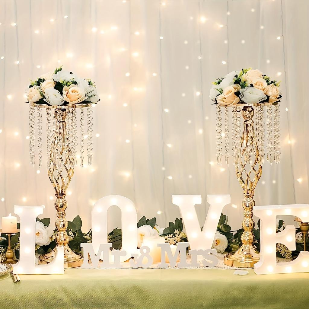 2 Wedding Flower Stand,table Decor,wrought Iron Plating Craft Flower Stand for Wedding Party Birthday Party,wedding Table Centerpiece,christmas Hacor