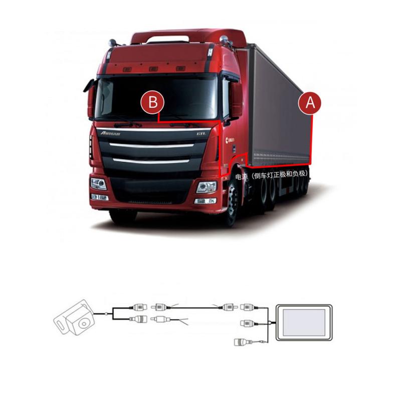 1 комплект автомобильного резервного монитора, 7-дюймовый ЖК-экран, отображение изображения заднего вида, вспомогательная камера заднего вида