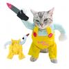 Костюм для питомца Кошачий наряд Желтый Воин с мечом Тема Хэллоуин Маскарадная одежда Собаки Кошки Размер S L XL