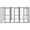 Outdoor Dog Kennel with Roof Steel Construction 7.26 m²