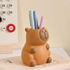 Cartoon Capybara Pen Holder Tabletop Storage Interesting Capybara Pencil Storage Box Multi-Functional Cosmetic Organizer