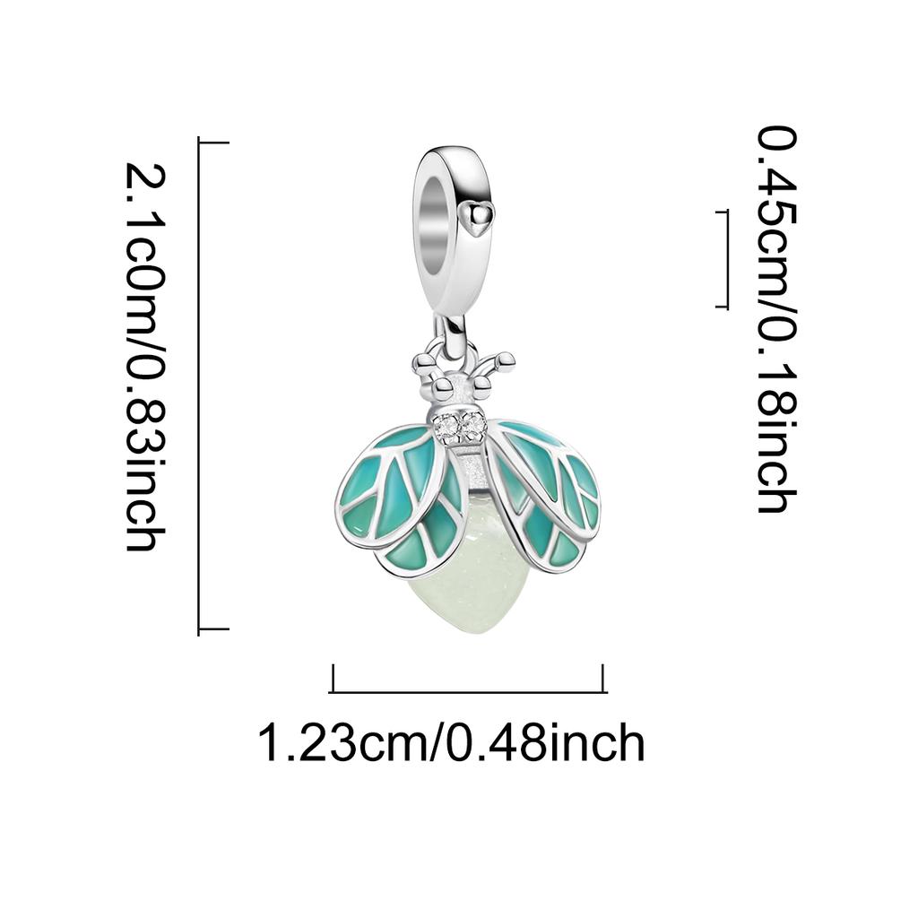 Медные Милые Светящиеся Бусины-Шармы Светлячки Сделай Сам Сделанные в Браслеты Ожерелье Высококачественные Ювелирные Изделия Подарок для Женщин