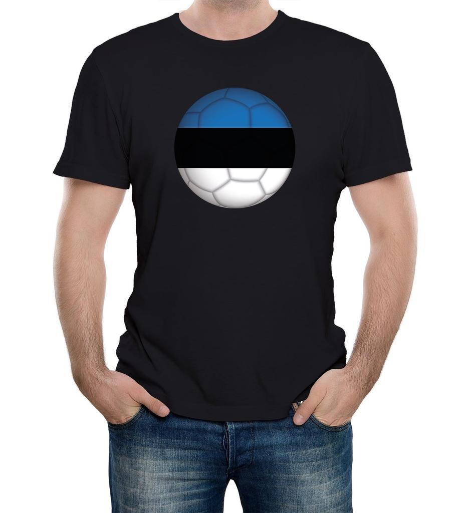 Mens Estonia Football Supporter T-Shirt Mens Womens Tees Top World Cup Euros Copa America Country