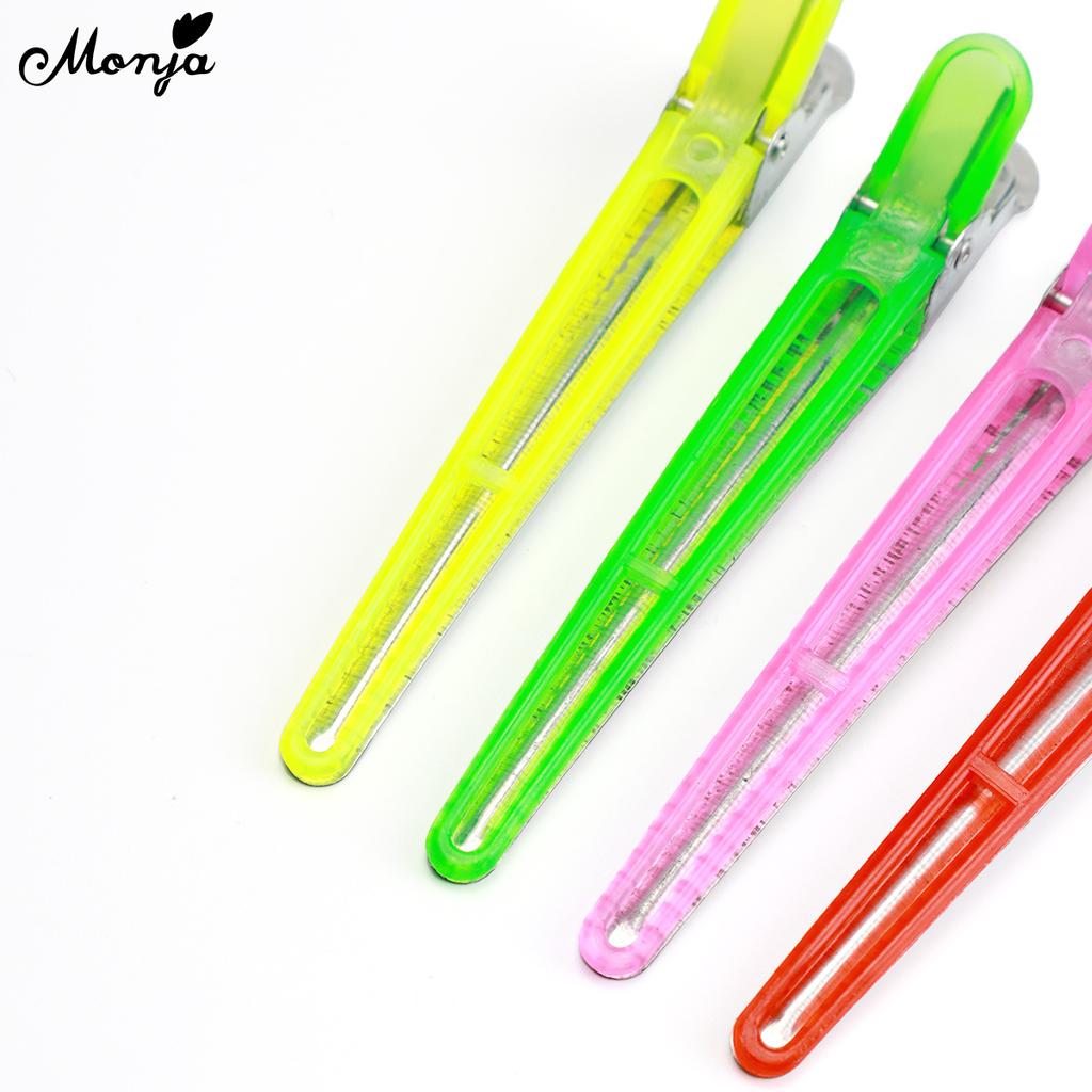 monja Заколки для волос, держащие прическу для парикмахерской, плоские заколки для волос с утиным ртом, аксессуары для резки с одним зубцом, парикмахерские ролики с самозахватом, инструменты для поставок