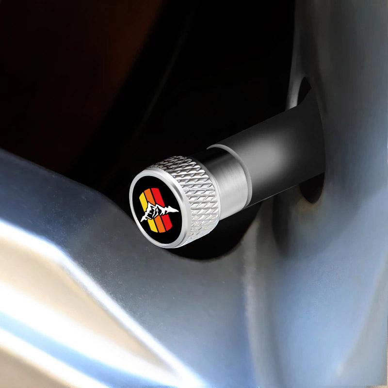 tkjzm7 Car Wheel Tire Valve Stem Caps 3 Tri Colors Emblem Logo For Toyota TRD Tacoma Tundra 4Runner Highlander RAV4 Tyre Accessories