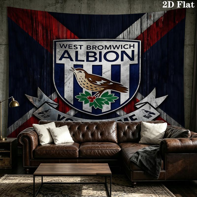 Custom Name West Bromwich Albion Printed Tapestry – Wall Hanging for Bedrooms, Dorms, and Home Decor