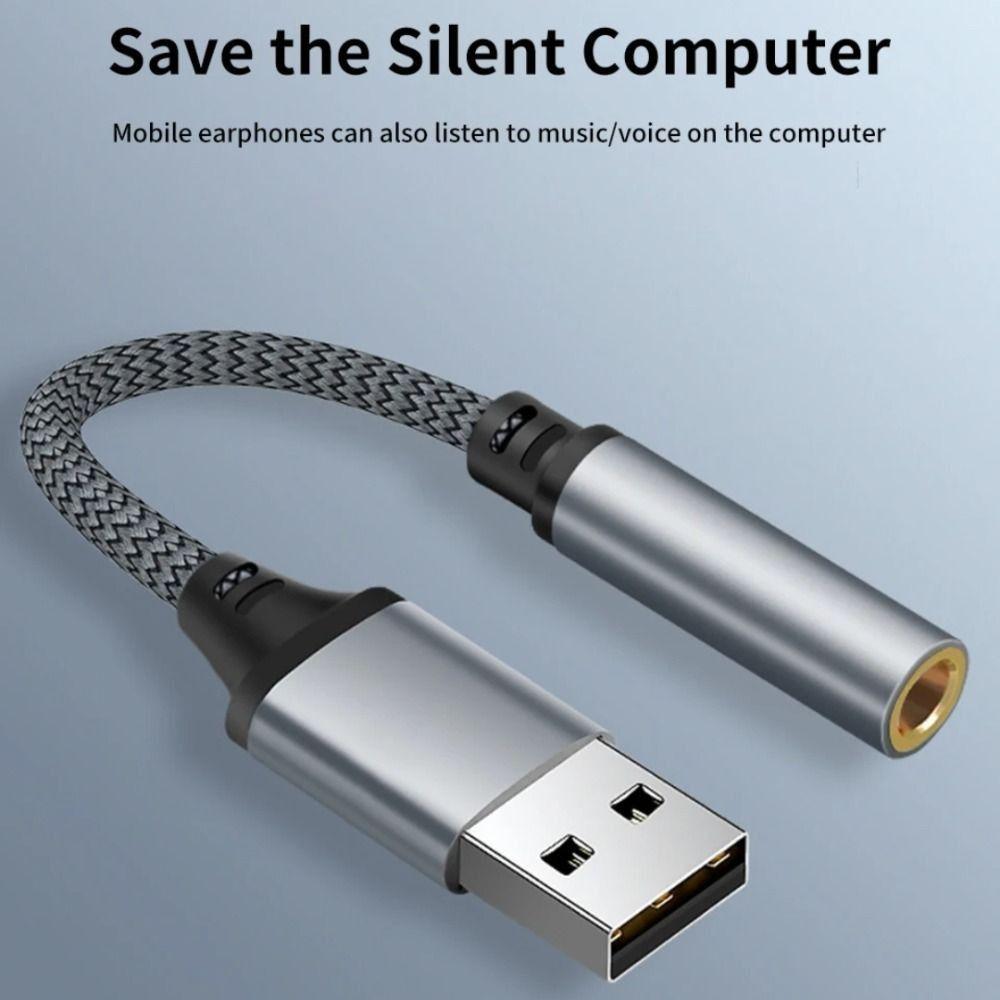 Адаптер для наушников USB-3,5 мм, высококачественный проводной конвертер для наушников/телефона