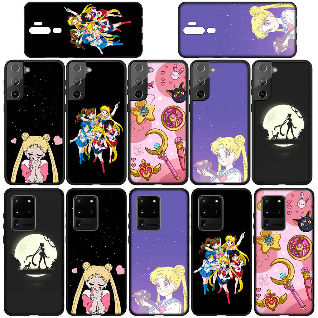 Чехол для телефона для iPhone 17 16 15 Xiaomi Poco F8 F7 X7 X6 M8 C85 C75 C71 Redmi Note 14 13 12 11 Pro Max A3 A4 14C 13C 15C Комиксы Сейлор Мун Девушка Чехол