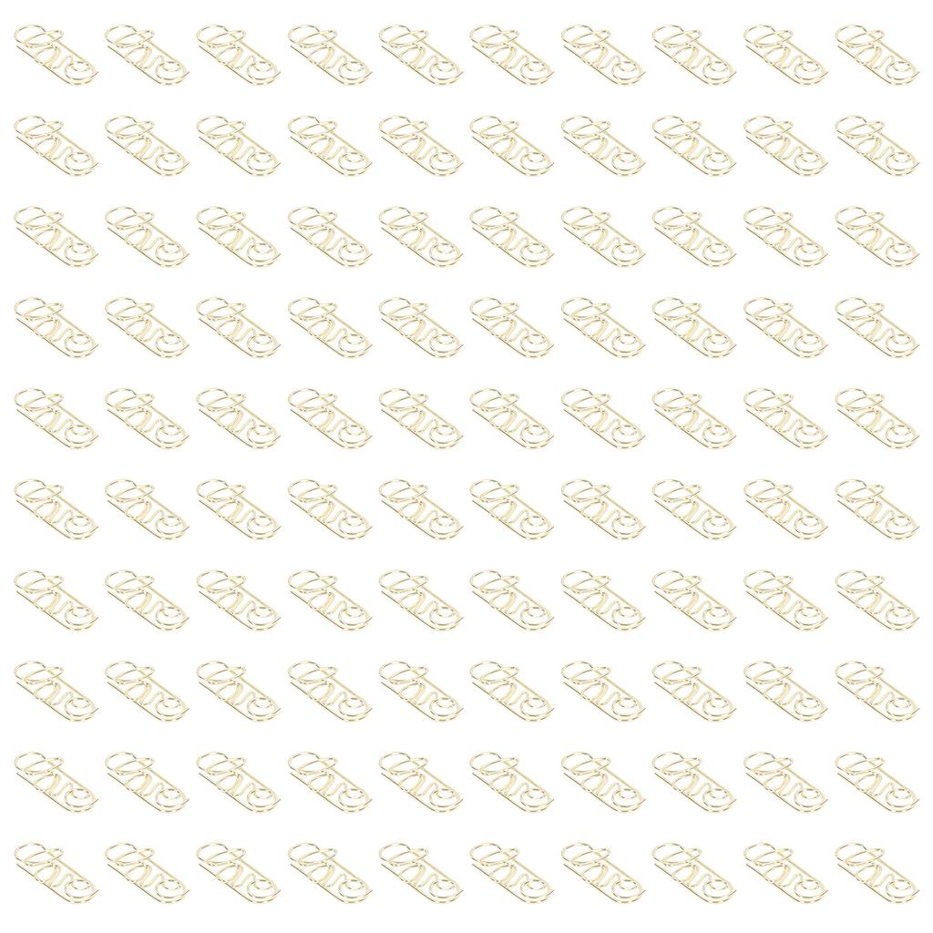 100 шт. Бумажные скрепки Портативные Милые Мини Электропозолоченные Металлические Бумажные скрепки для Офиса Дома Сортировки Файлов с Коробкой для Хранения