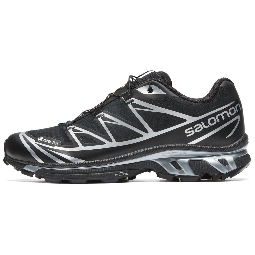 SALOMON Xt-6 Gtx Minimalist Comfortable Shock Absorbing Slip Resistant Low Top Outdoor Functional Shoes Unisex Shoes Black Silver Gray 474506