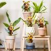 5Pcs Bee Statue 2D Bee Design Gardens Porches Bee Ornament Bright Yellow Bee Sculpture Yard Decoration