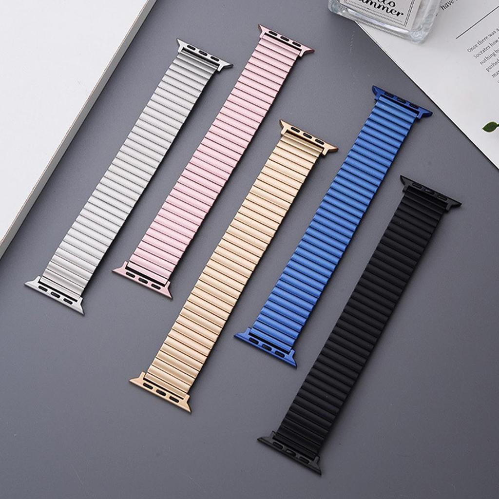 Эластичный ремешок для часов Iwatch 38 мм, 40 мм, 41 мм, 44 мм, 42 мм, 45 мм, 49 мм, ремешок из нержавеющей стали для Apple Watch Series 8, 7, 6, 5, 4, 3, 2, 1 Se Expansion Luxury