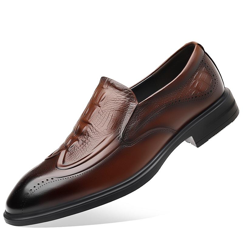 Высококачественные рабочие туфли для поездок на работу, роскошные мужские туфли с острым носком, универсальные мужские повседневные туфли из натуральной кожи со шнуровкой