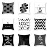 Nordic Simple Black Geometric Printing Pattern Cushion Cover Home Living Room Sofa Decorative Pillow Pillow Cover 45x45cm