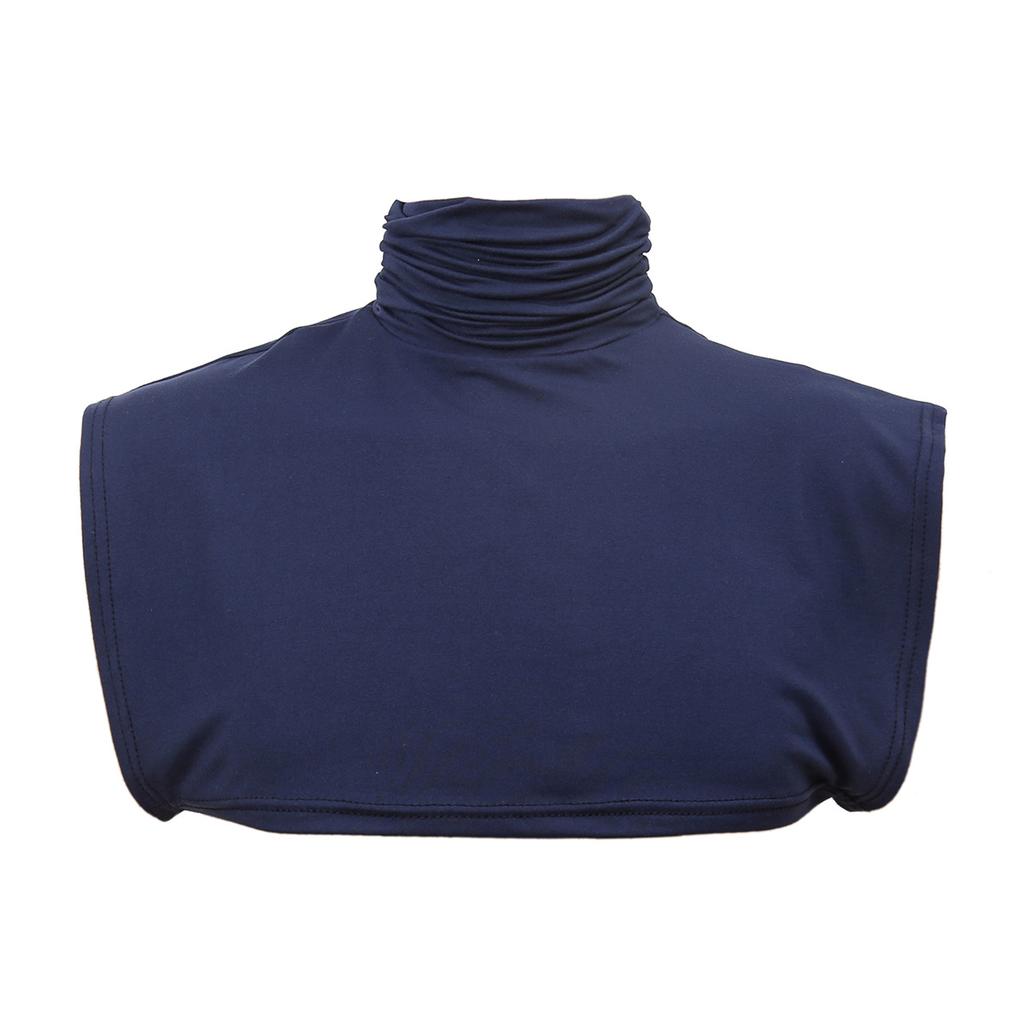 New Womens Muslim Modal Fake False Collar Islamic Hijab Extensions Turtleneck High Neck Cover Warmer Bright Solid Color Half Top