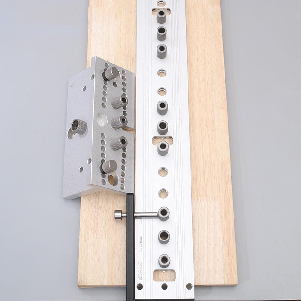 3 In 1 Woodworking Doweling Jig Kit Adjustable Drilling Guide Puncher Locator Positioning Hole