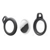Надежный держатель для кейса Apple Airtags Защитная крышка Бампер со ремешком Аксессуары для трекера Антицарапающая брелок Кейсы для Airtags